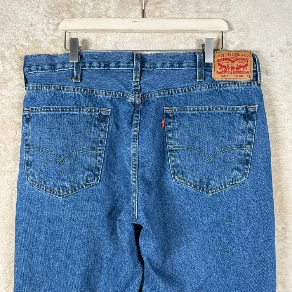 Levi's 541 Athletic Fit‎ Jeans Mens W38 L32 Comfort Stretch Blue Denim